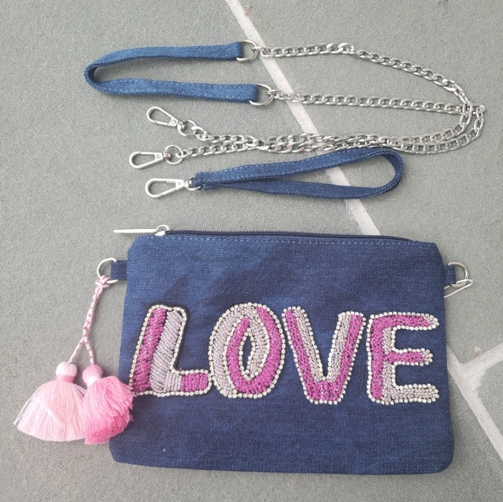 Nwt bari lynn denim love bag - Picture 1 of 1